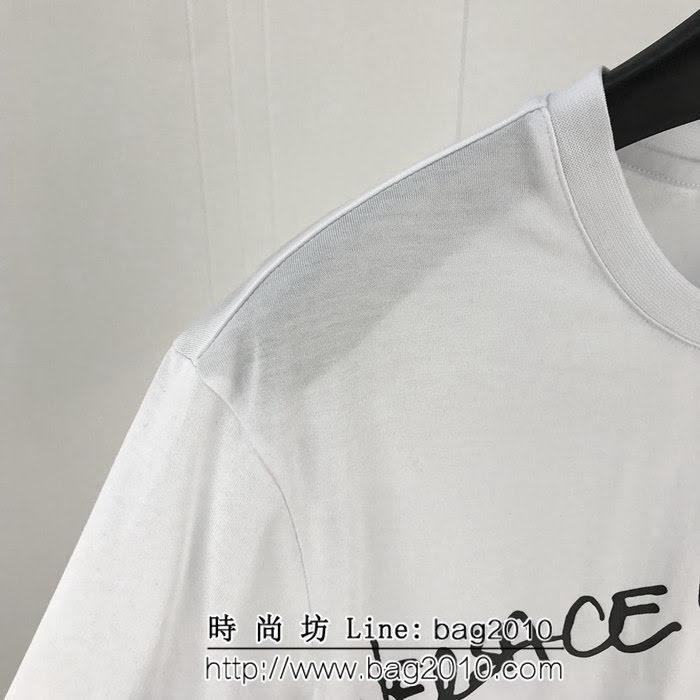 VERSACE範思哲 19ss早春新款短袖 簡約字母印花logo 官網同步 男女同款 ydi2125